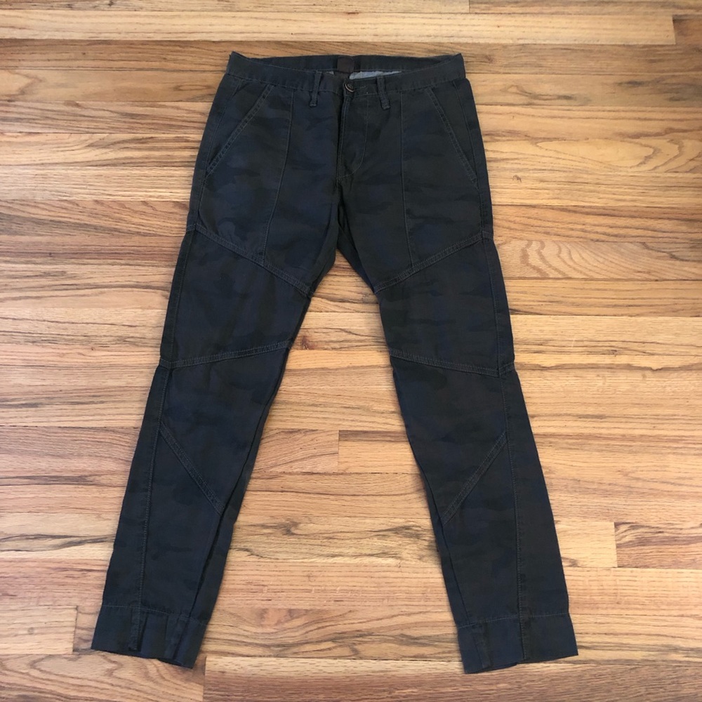 Never worn NSF Harvey straight slouch pants chinos brown black camo 24 xs small